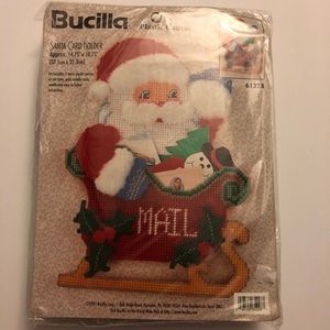 Bucilla Plastic Canvas Santa Card Holder 61228